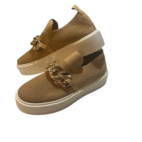 Flat Low-Cut Round Toe Shoes, Breathable Mesh With Chain Decor. Size 6.5 - Picture 1 of 11